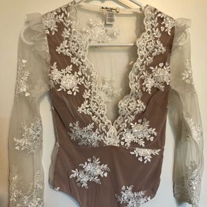 For Love And Lemons lace bodysuit
